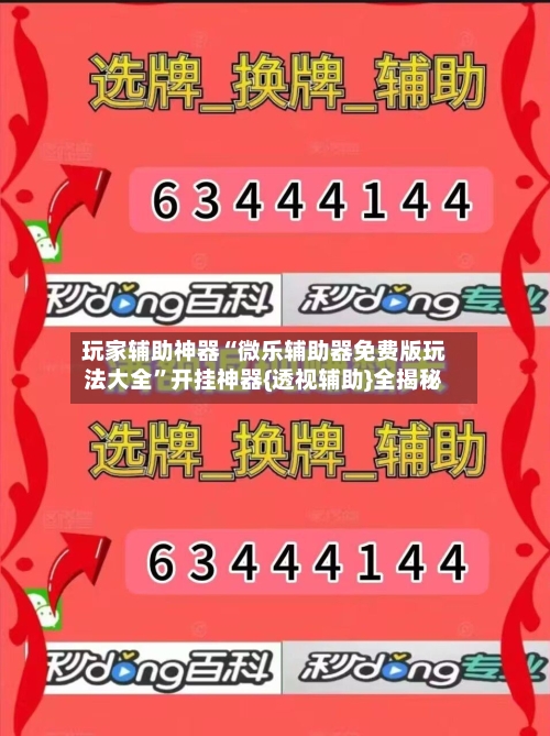 玩家辅助神器“微乐辅助器免费版玩法大全”开挂神器{透视辅助}全揭秘-第2张图片