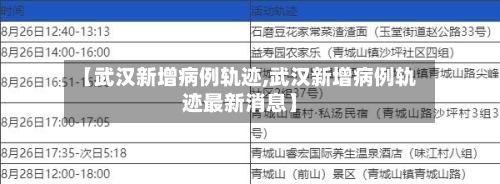【武汉新增病例轨迹,武汉新增病例轨迹最新消息】-第3张图片