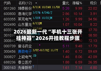 2026最新一代“手机十三张开挂神器	”2026开挂教程步骤-第2张图片