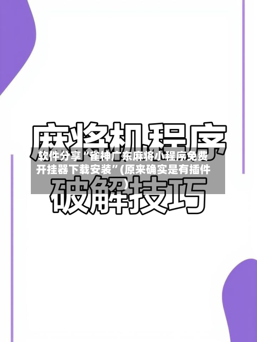 软件分享“雀神广东麻将小程序免费开挂器下载安装	”(原来确实是有插件)-第3张图片