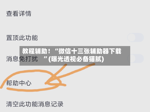教程辅助！“微信十三张辅助器下载”(曝光透视必备猫腻)-第3张图片
