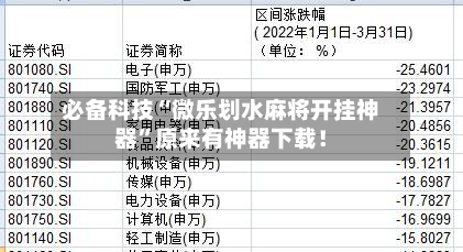 必备科技“微乐划水麻将开挂神器”原来有神器下载!