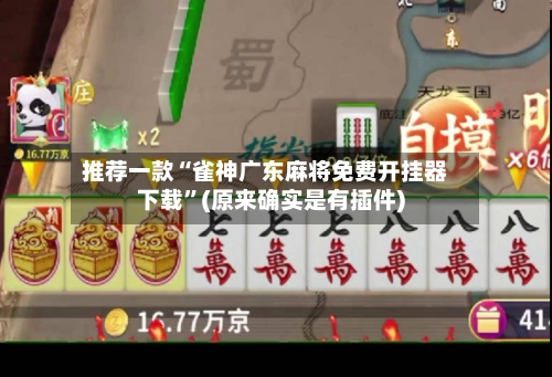 推荐一款“雀神广东麻将免费开挂器下载”(原来确实是有插件)-第2张图片