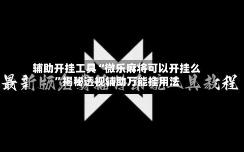 辅助开挂工具“微乐麻将可以开挂么”揭秘透视辅助万能挂用法-第3张图片