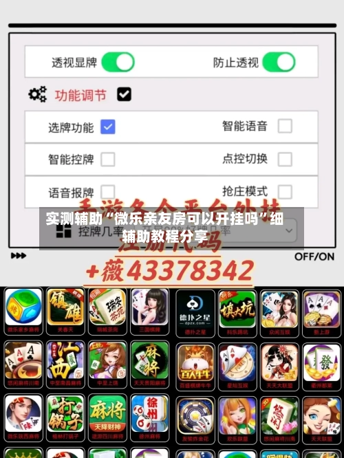 实测辅助“微乐亲友房可以开挂吗”细辅助教程分享-第2张图片