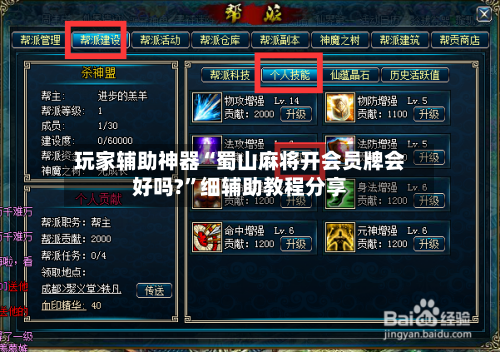 玩家辅助神器“蜀山麻将开会员牌会好吗?”细辅助教程分享-第2张图片