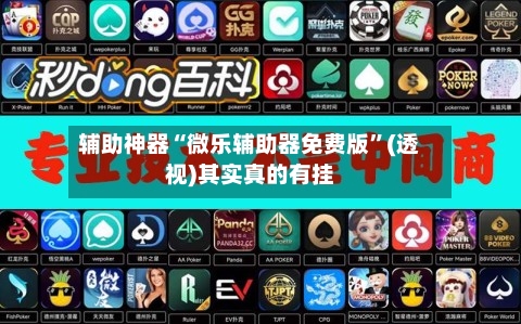 辅助神器“微乐辅助器免费版”(透视)其实真的有挂-第2张图片