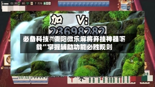 必备科技“贵阳微乐麻将开挂神器下载”掌握辅助功能必胜规则-第3张图片
