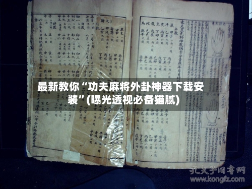 最新教你“功夫麻将外卦神器下载安装	”(曝光透视必备猫腻)-第2张图片