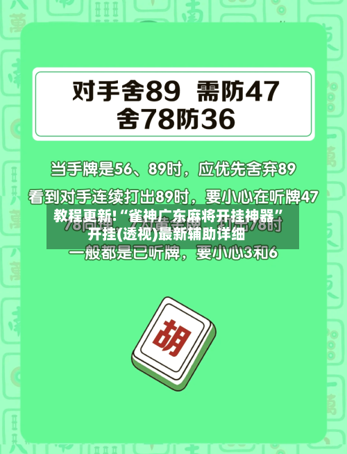 教程更新!“雀神广东麻将开挂神器”开挂(透视)最新辅助详细-第3张图片