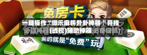 一键操作“微乐麻将外卦神器 ”开挂(透视)辅助神器-第3张图片