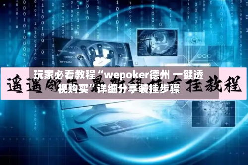 玩家必看教程“wepoker德州 一键透视购买”详细分享装挂步骤-第2张图片