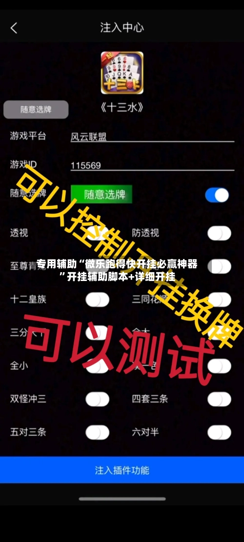 专用辅助“微乐跑得快开挂必赢神器”开挂辅助脚本+详细开挂-第2张图片