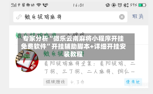 专家分析“微乐云南麻将小程序开挂免费软件”开挂辅助脚本+详细开挂安装教程-第2张图片