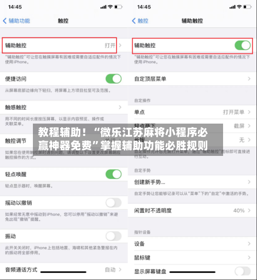 教程辅助！“微乐江苏麻将小程序必赢神器免费”掌握辅助功能必胜规则-第2张图片