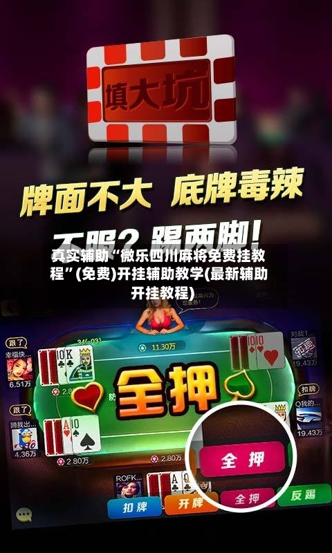 真实辅助“微乐四川麻将免费挂教程”(免费)开挂辅助教学(最新辅助开挂教程)