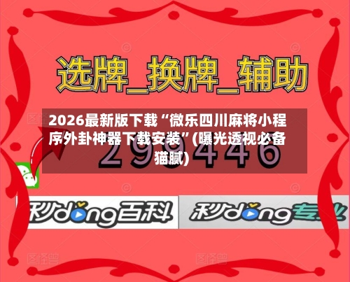 2026最新版下载“微乐四川麻将小程序外卦神器下载安装”(曝光透视必备猫腻)-第2张图片