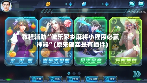 教程辅助“微乐家乡麻将小程序必赢神器”(原来确实是有插件)-第3张图片