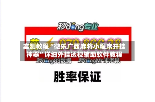 实测教程“微乐广西麻将小程序开挂神器	”详细外挂透视辅助软件教程-第2张图片