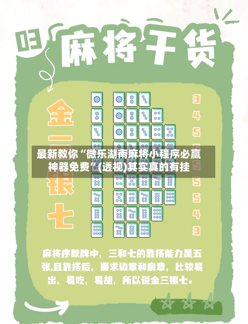 最新教你“微乐湖南麻将小程序必赢神器免费	”(透视)其实真的有挂-第2张图片