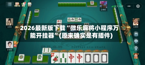 2026最新版下载“微乐麻将小程序万能开挂器	”(原来确实是有插件)-第2张图片