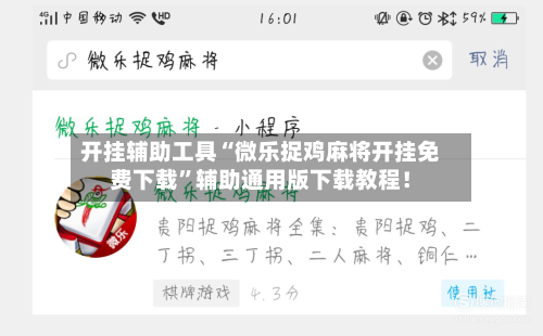 开挂辅助工具“微乐捉鸡麻将开挂免费下载”辅助通用版下载教程！-第2张图片