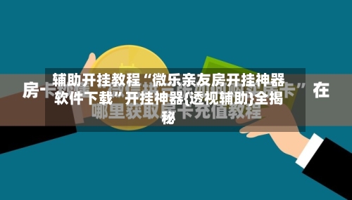 辅助开挂教程“微乐亲友房开挂神器软件下载”开挂神器{透视辅助}全揭秘-第2张图片