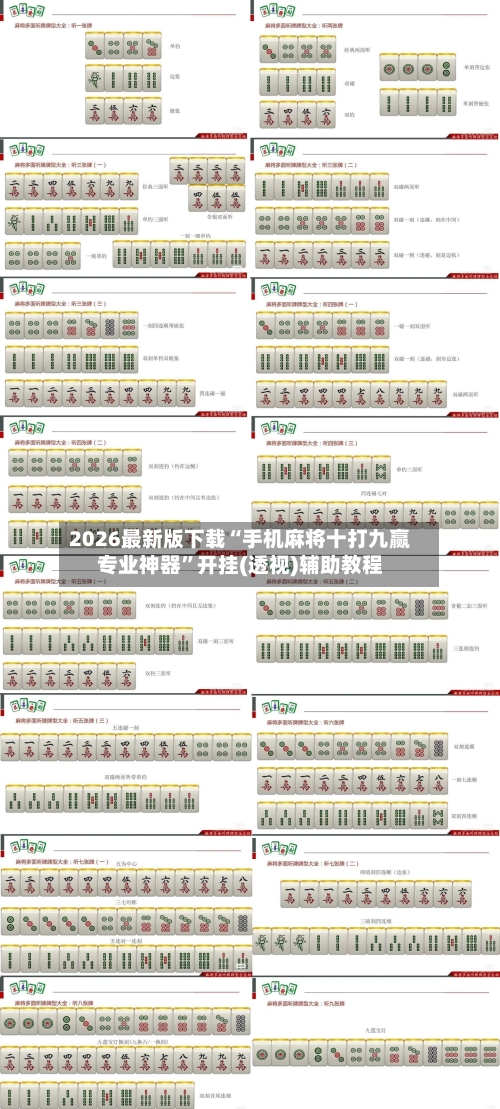 2026最新版下载“手机麻将十打九赢专业神器	”开挂(透视)辅助教程-第2张图片
