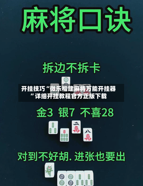 开挂技巧“微乐福建麻将万能开挂器”详细开挂教程官方正版下载