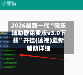 2026最新一代“微乐辅助器免费版v3.0下载”开挂(透视)最新辅助详细-第2张图片