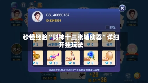 秒懂经验“财神十三张辅助器	”详细开挂玩法-第2张图片