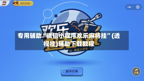 专用辅助“微信小程序欢乐麻将挂	”(透视挂)辅助下载教程-第2张图片