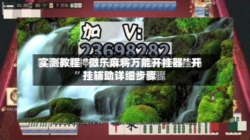 实测教程“微乐麻将万能开挂器”开挂辅助详细步骤-第2张图片