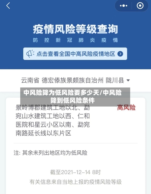 中风险降为低风险要多少天/中风险降到低风险条件-第3张图片
