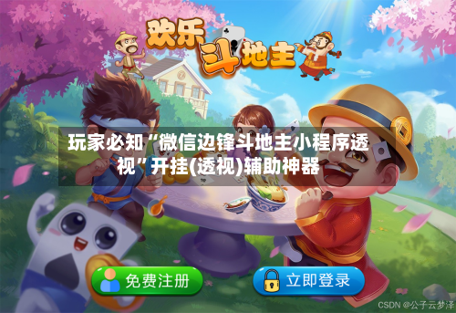 玩家必知“微信边锋斗地主小程序透视”开挂(透视)辅助神器-第2张图片