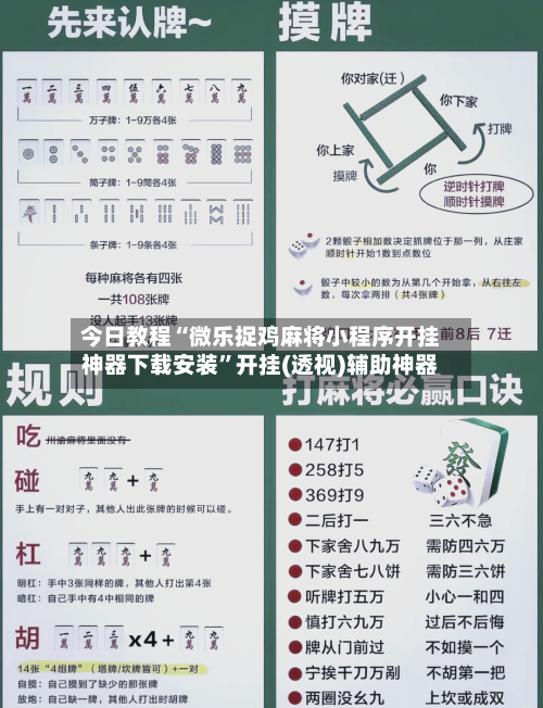 今日教程“微乐捉鸡麻将小程序开挂神器下载安装”开挂(透视)辅助神器-第3张图片