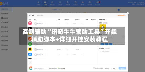 实测辅助“讯奇牛牛辅助工具	”开挂辅助脚本+详细开挂安装教程-第2张图片