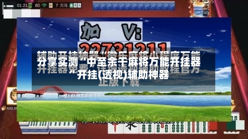 分享实测“中至余干麻将万能开挂器	”开挂(透视)辅助神器-第3张图片