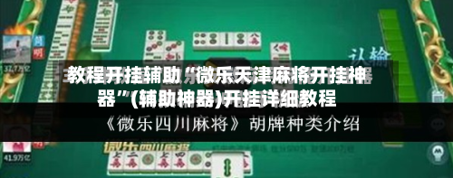 教程开挂辅助“微乐天津麻将开挂神器”(辅助神器)开挂详细教程-第2张图片