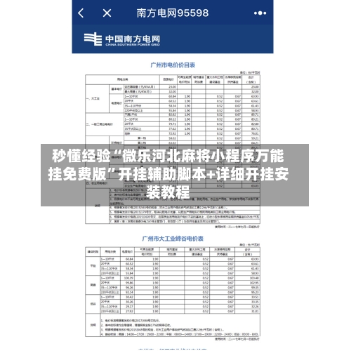 秒懂经验“微乐河北麻将小程序万能挂免费版”开挂辅助脚本+详细开挂安装教程-第2张图片