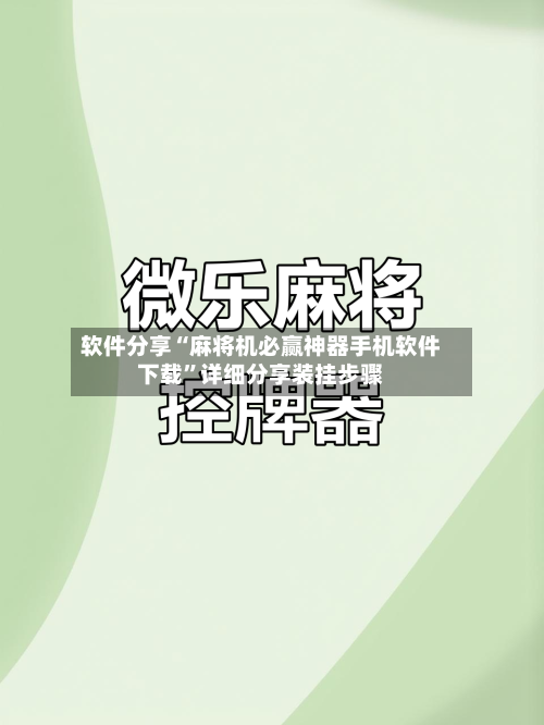 软件分享“麻将机必赢神器手机软件下载	”详细分享装挂步骤-第2张图片