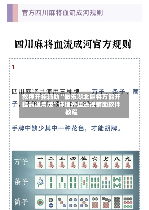 教程开挂辅助“微乐湖北麻将万能开挂器通用版	”详细外挂透视辅助软件教程-第3张图片