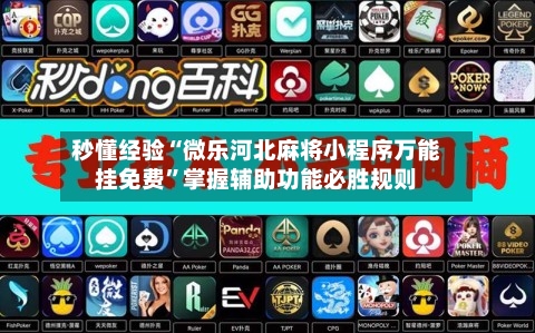 秒懂经验“微乐河北麻将小程序万能挂免费”掌握辅助功能必胜规则-第2张图片