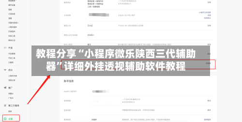 教程分享“小程序微乐陕西三代辅助器”详细外挂透视辅助软件教程-第3张图片