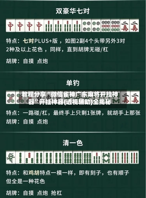 教程分享“微信雀神广东麻将开挂神器	”开挂神器{透视辅助}全揭秘-第2张图片