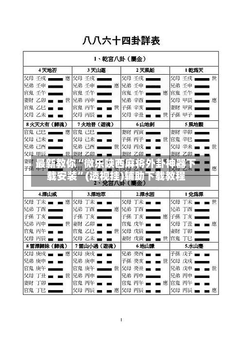 最新教你“微乐陕西麻将外卦神器下载安装”(透视挂)辅助下载教程-第2张图片