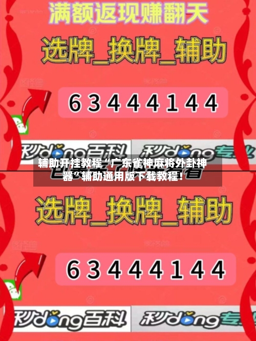 辅助开挂教程“广东雀神麻将外卦神器	”辅助通用版下载教程！-第2张图片