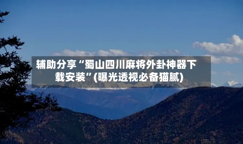 辅助分享“蜀山四川麻将外卦神器下载安装	”(曝光透视必备猫腻)-第2张图片
