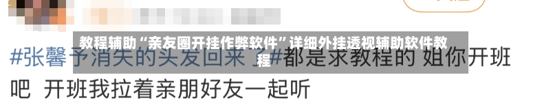 教程辅助“亲友圈开挂作弊软件”详细外挂透视辅助软件教程-第2张图片
